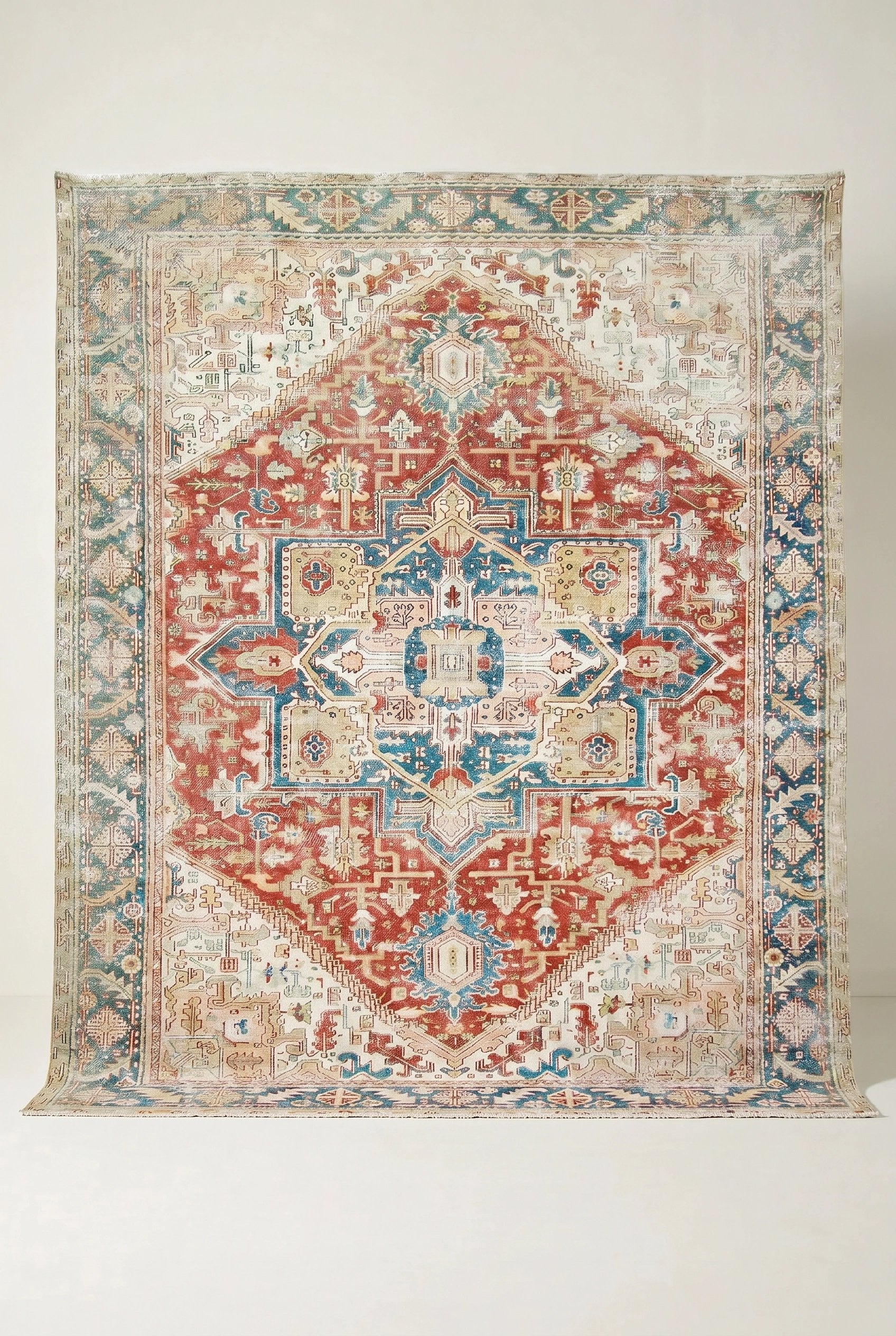 Vintage Persian Heriz Rug