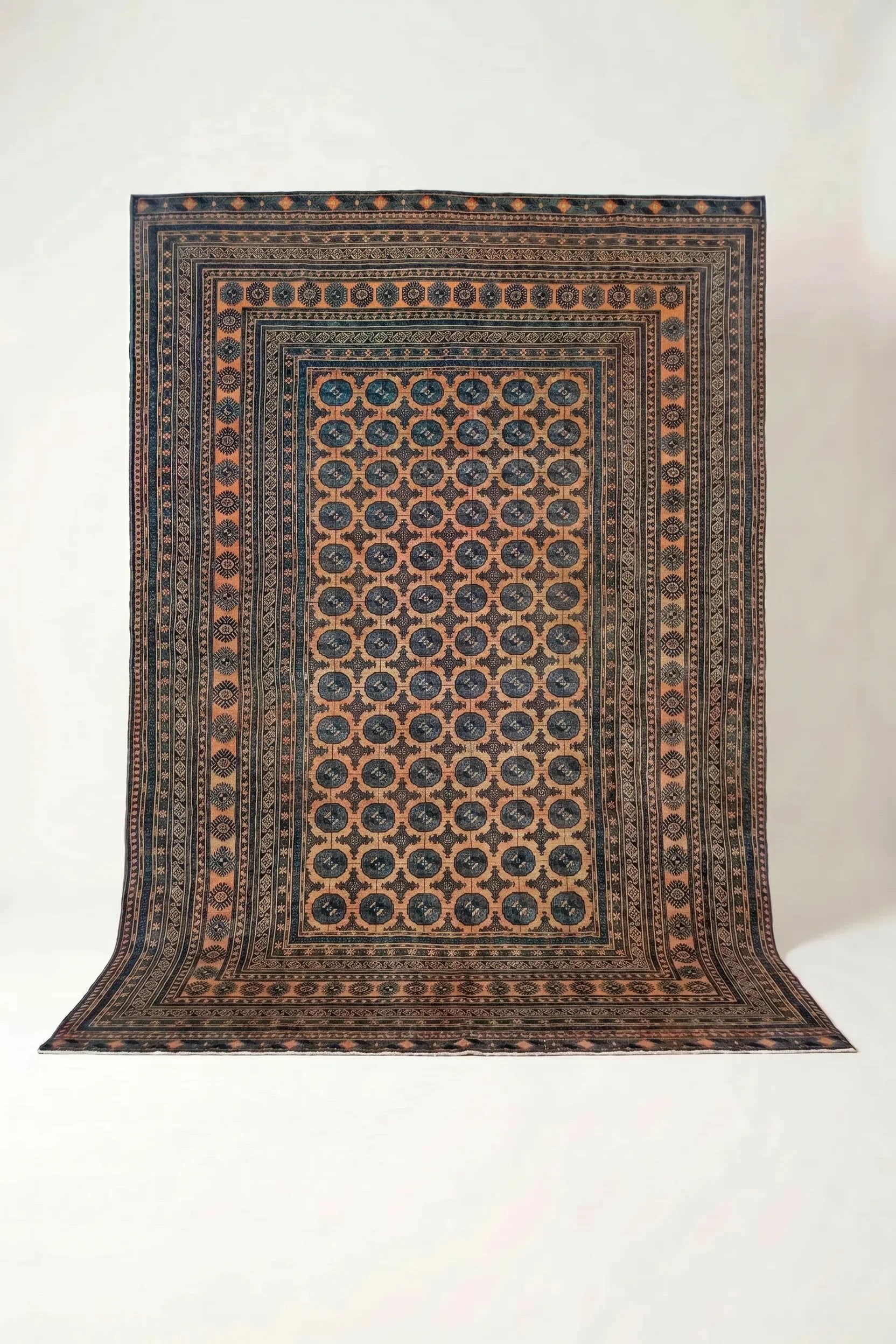 Vintage Turkmen Bokhara Rug