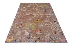 Transitional Kohi Rug - Hunting Scene