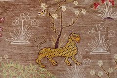 Transitional Kohi Rug - Hunting Scene