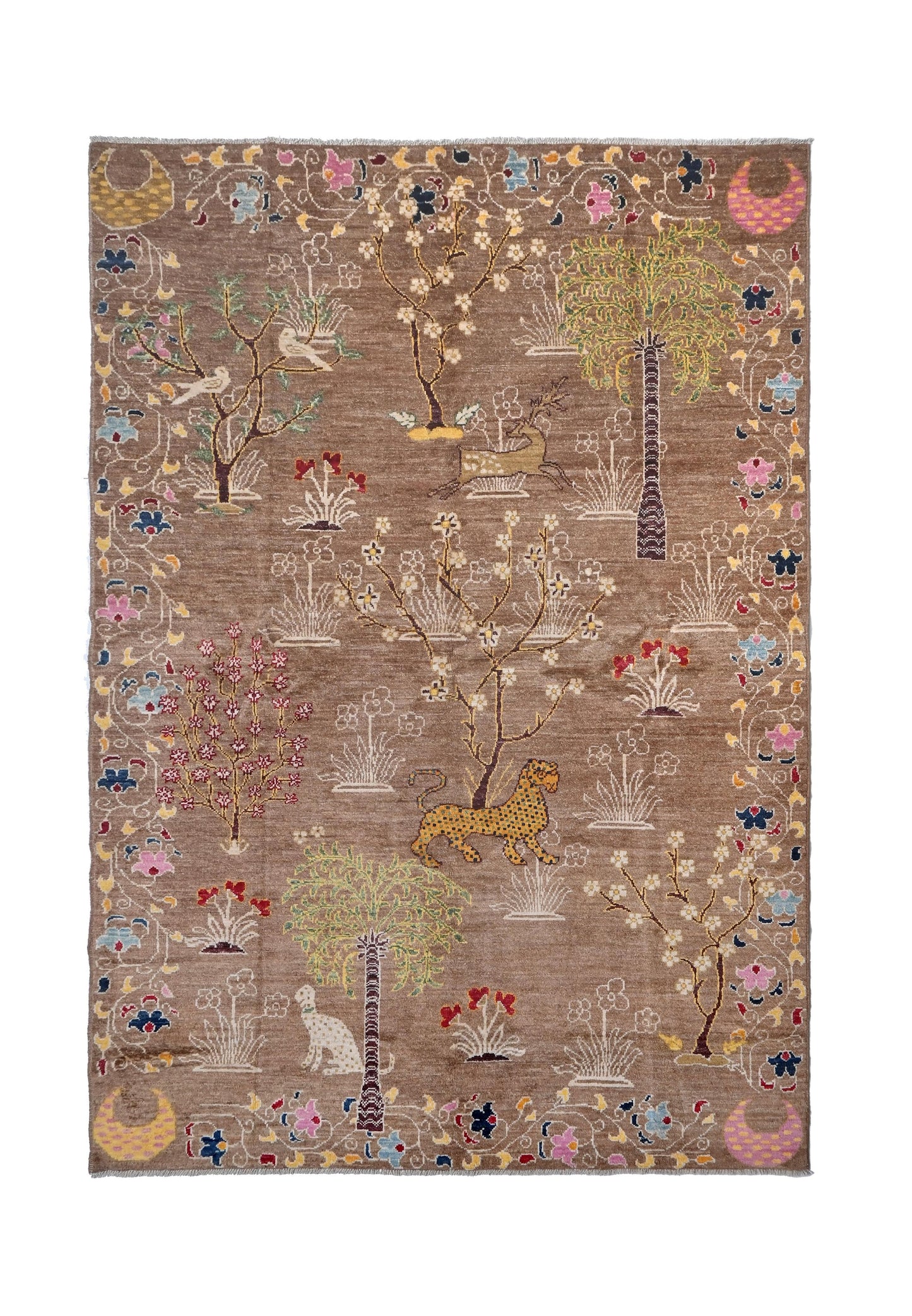 Transitional Kohi Rug - Hunting Scene