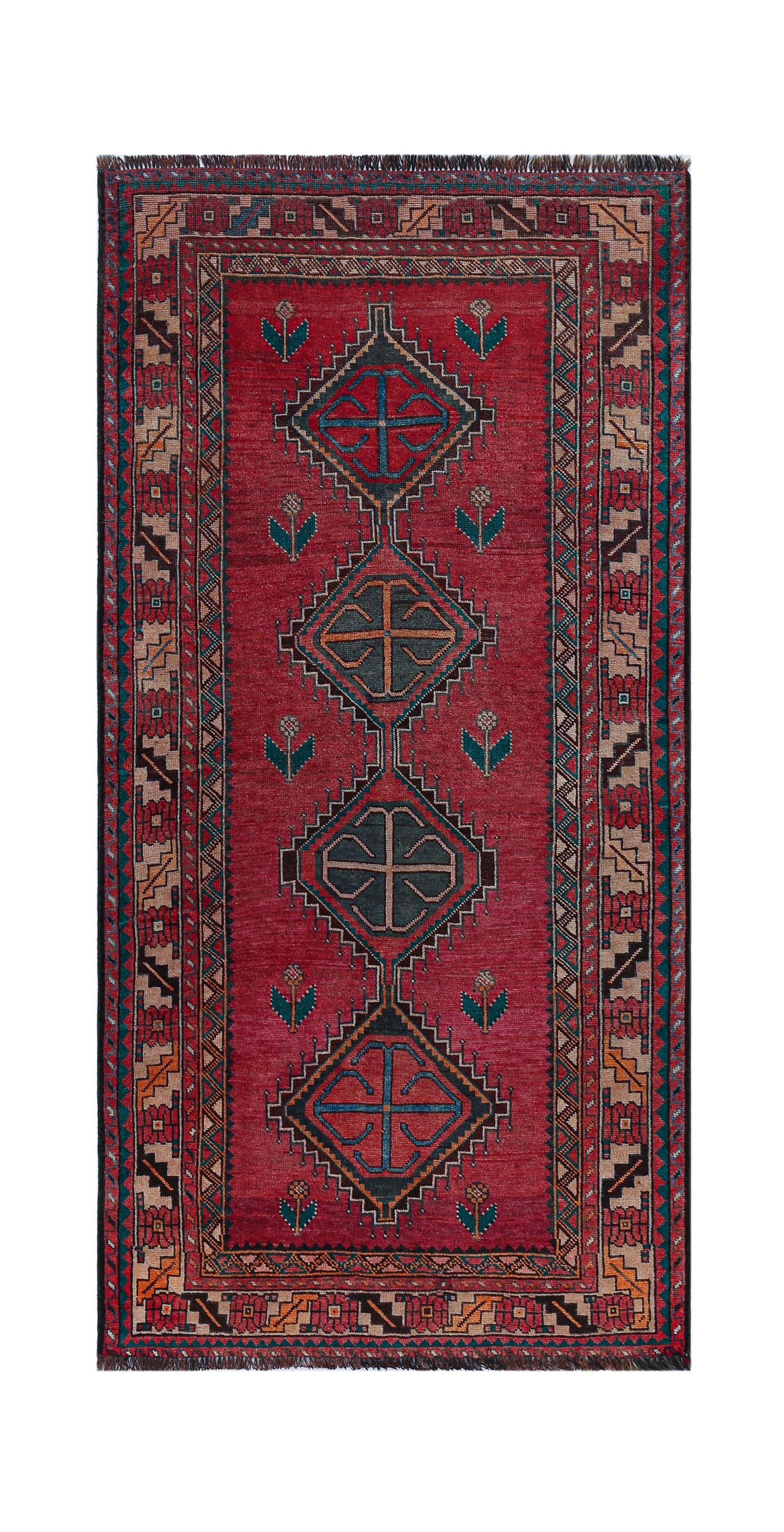 Vintage Caucasian Kazak Rug
