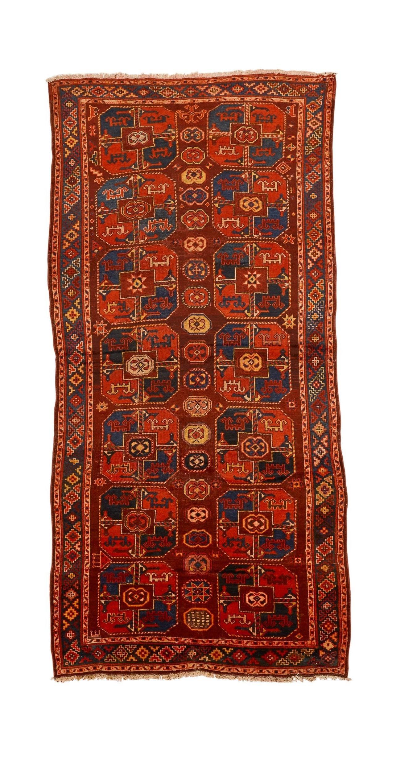 Vintage Caucasian Kazak Rug
