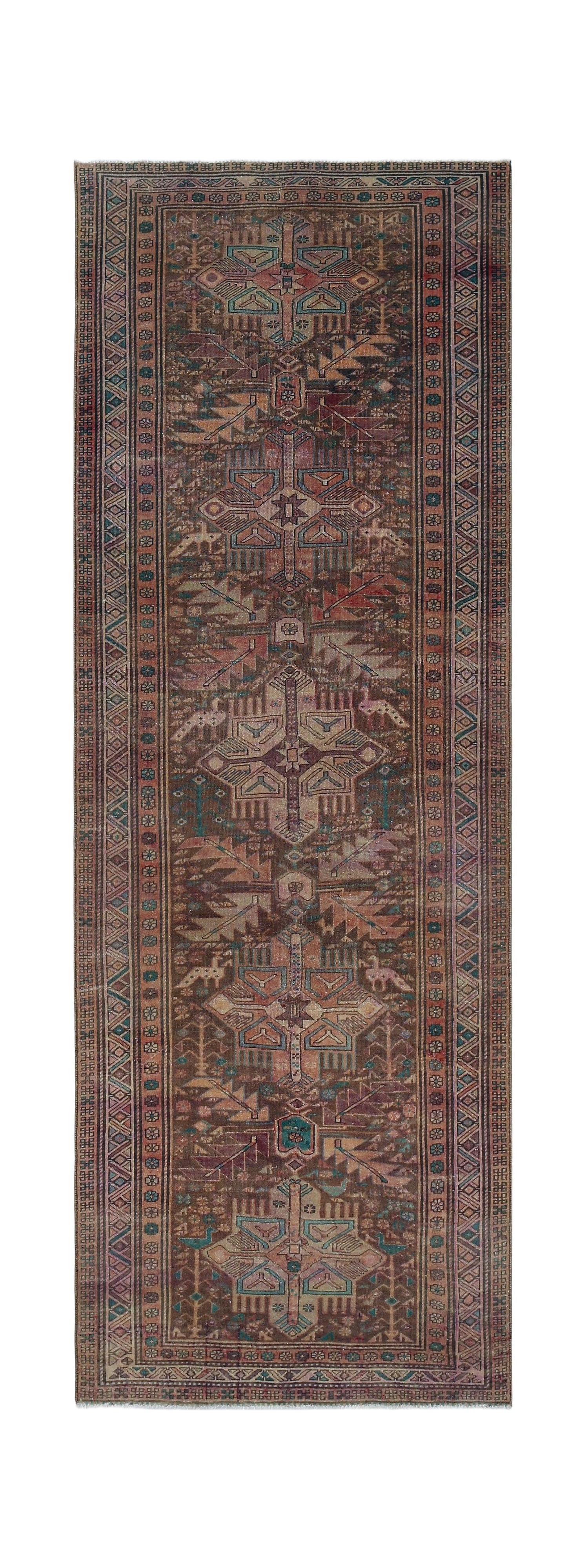 Vintage Caucasian Kazak Runner