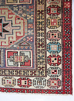 Vintage Caucasian Kazak Runner