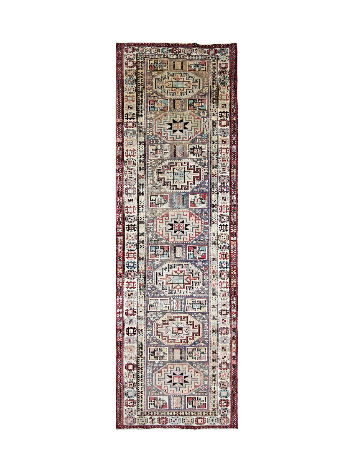 Vintage Caucasian Kazak Runner