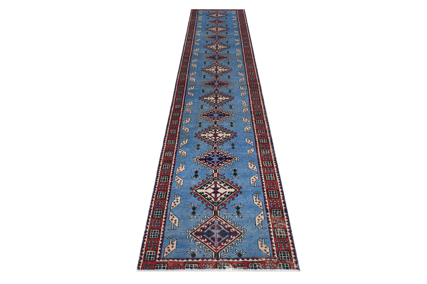 Vintage Caucasian Kazak Runner