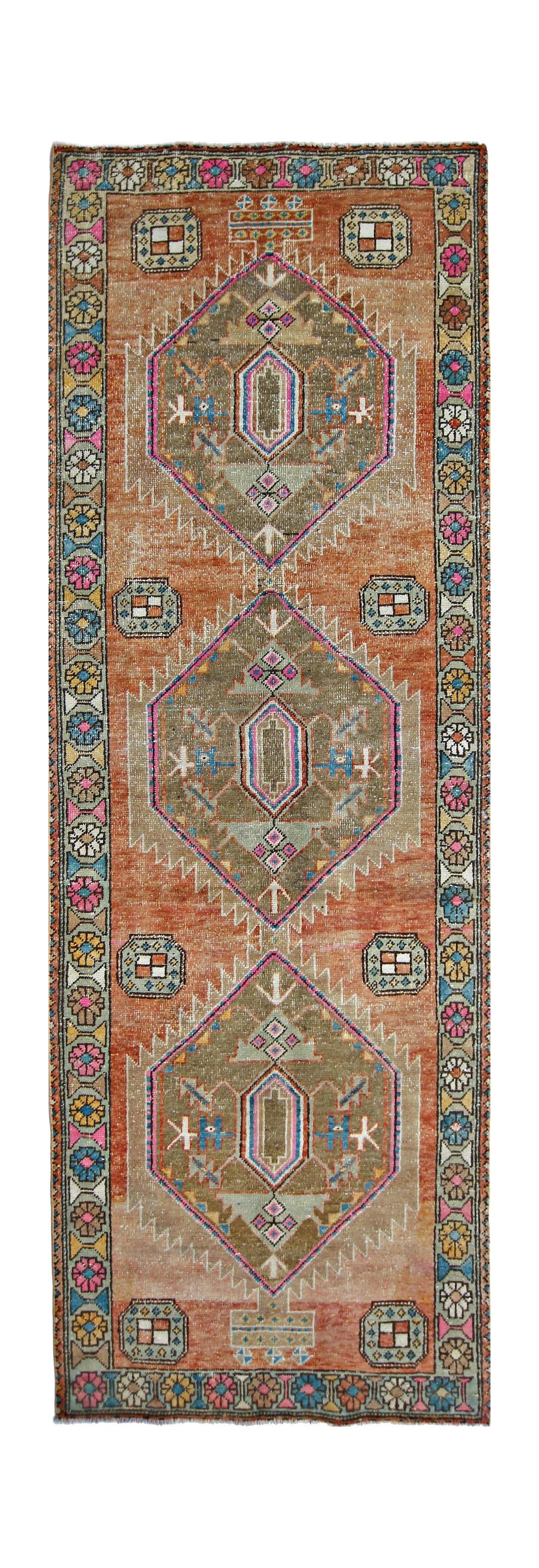 Vintage Persian Hamadan Runner