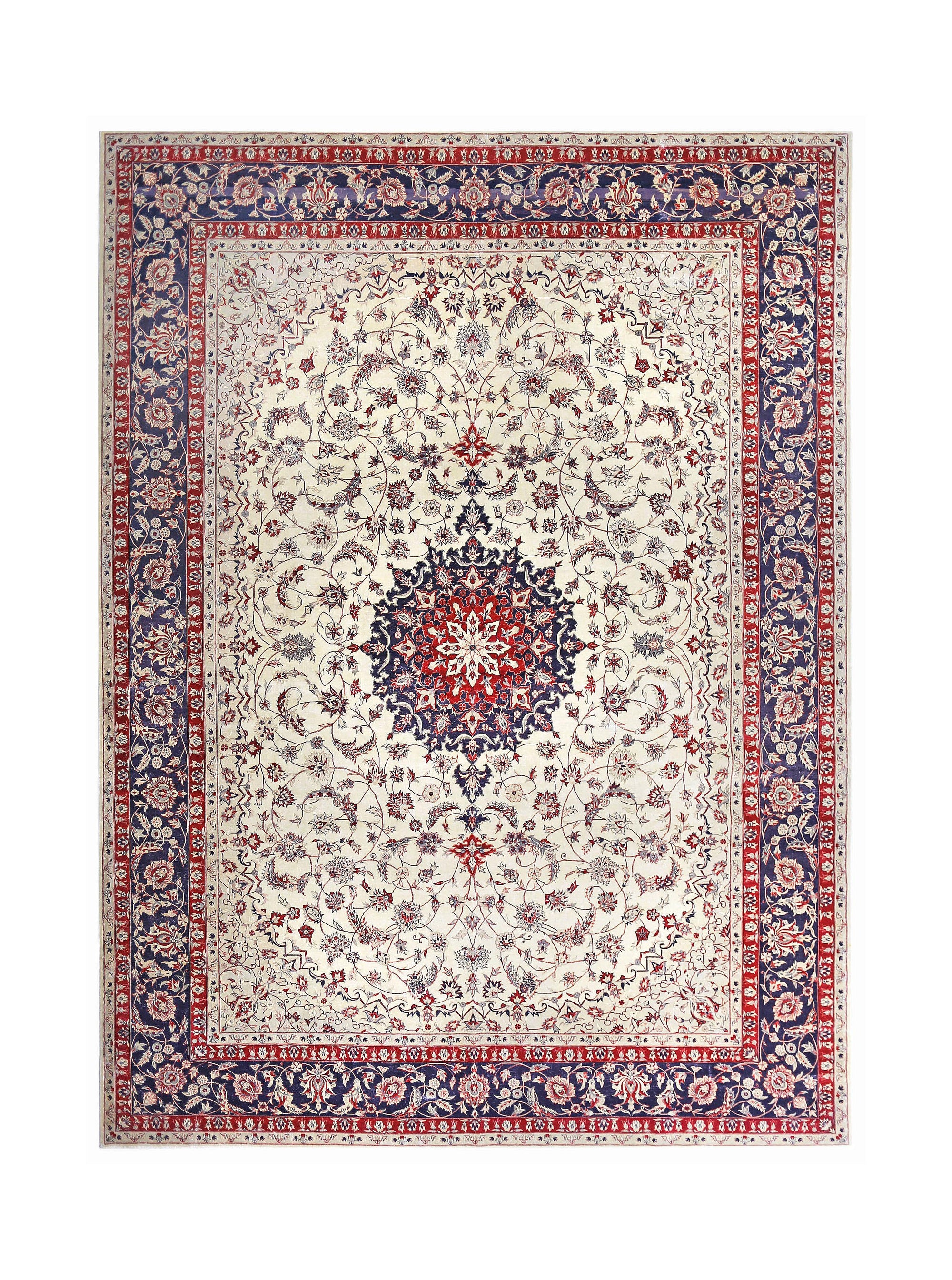 Vintage Persian Isfahan Rug