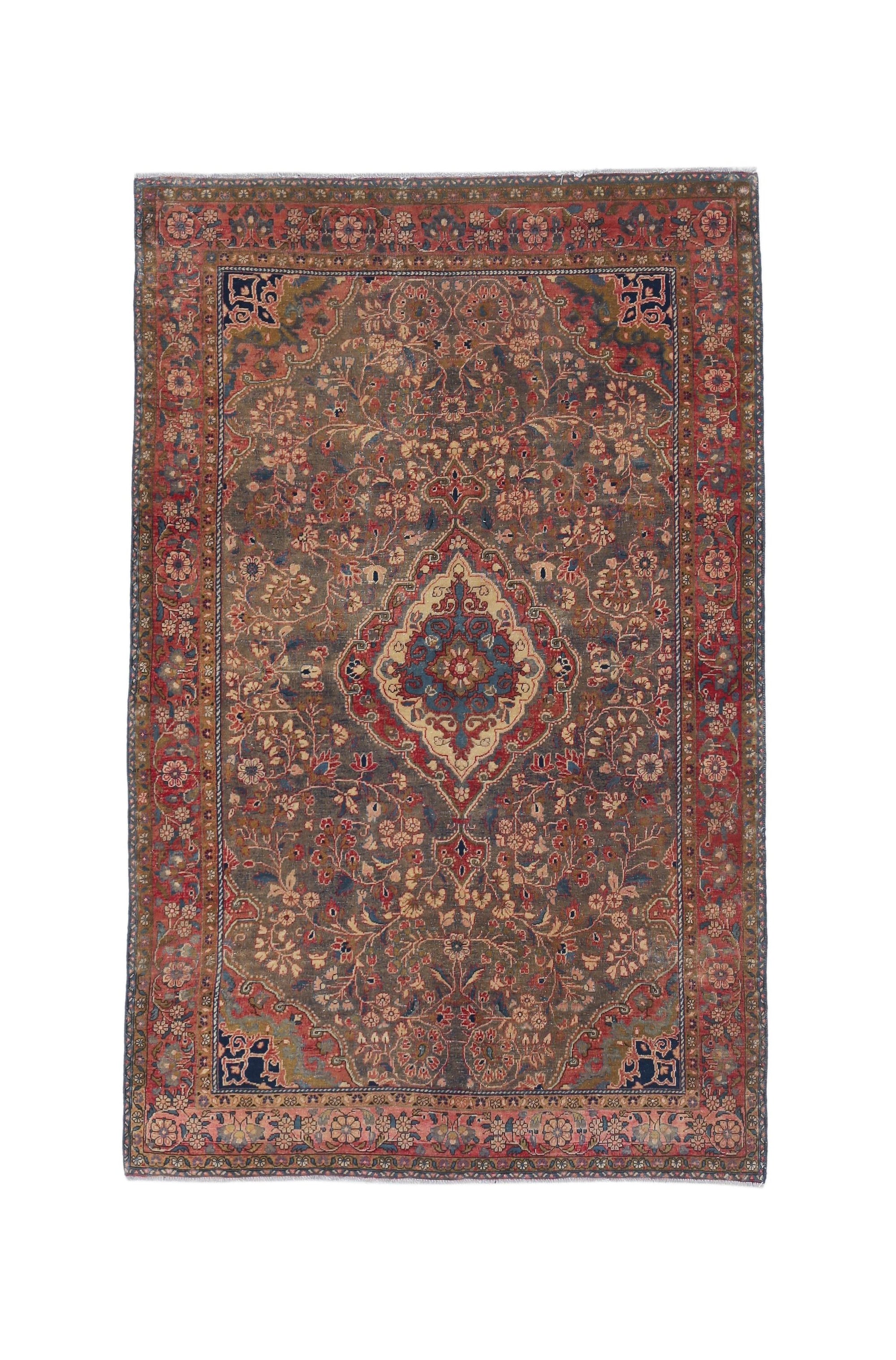 Vintage Persian Kashan Rug