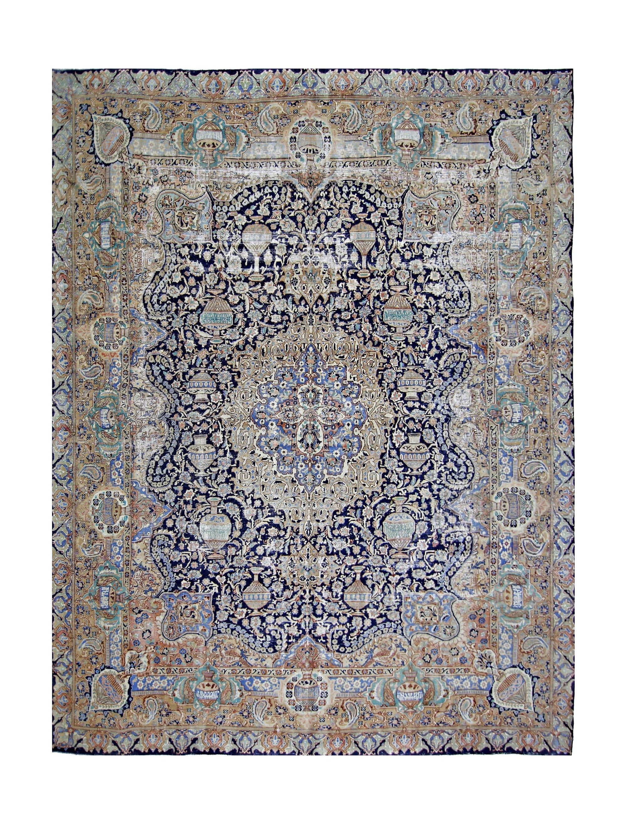 Vintage Persian Kashmar Rug