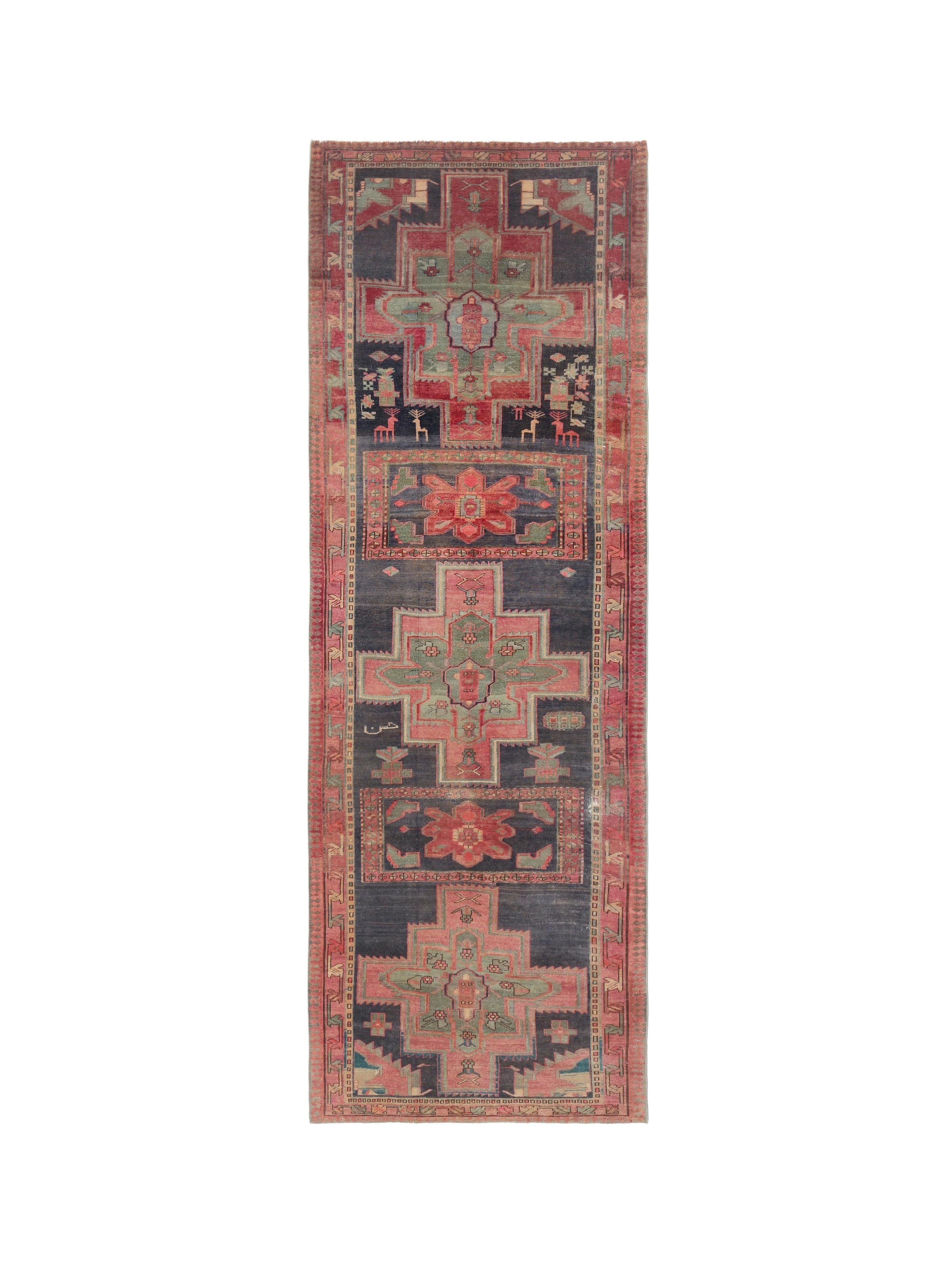 Vintage Persian Meshkin Runner