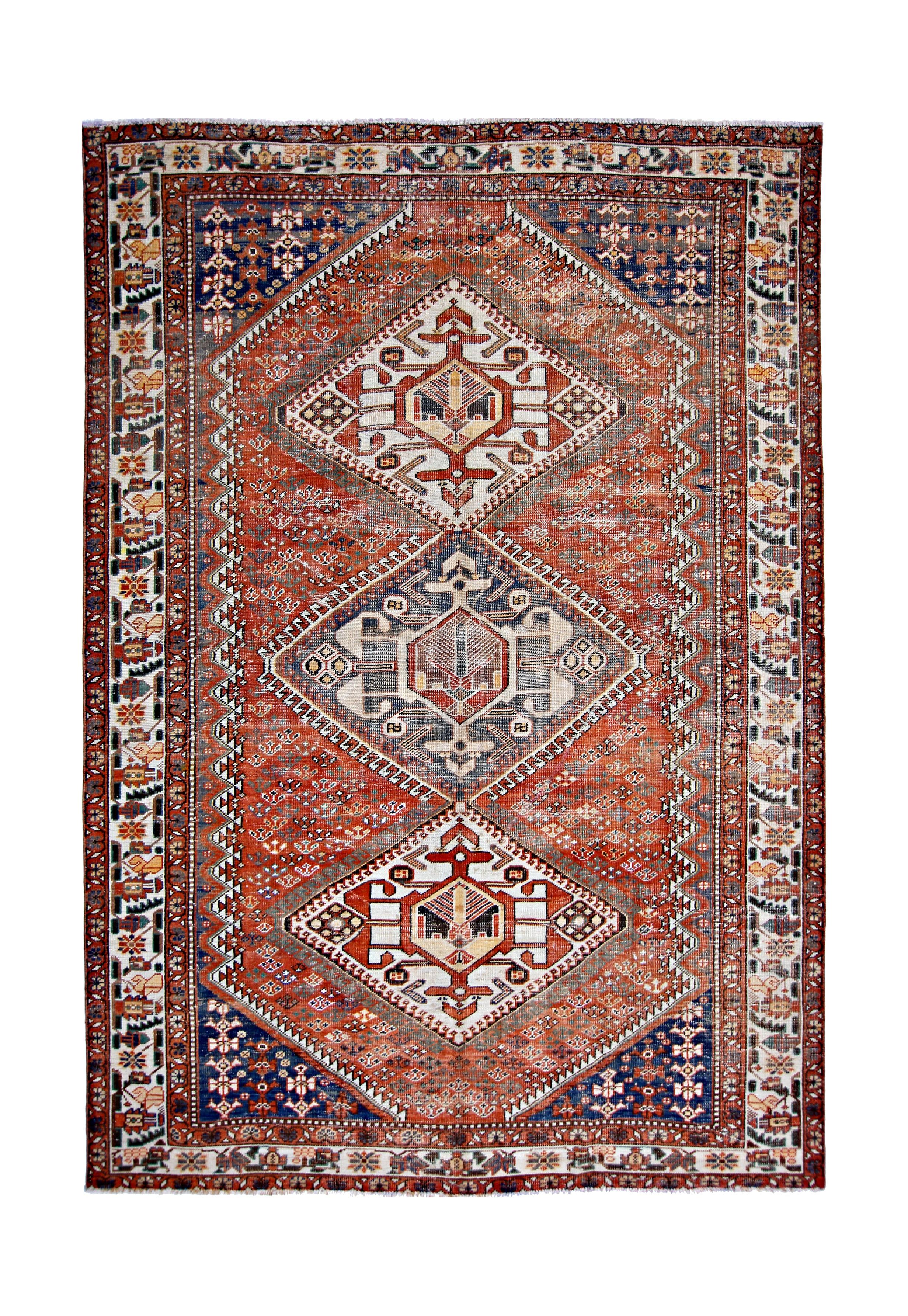 Vintage Persian Qashqai Rug