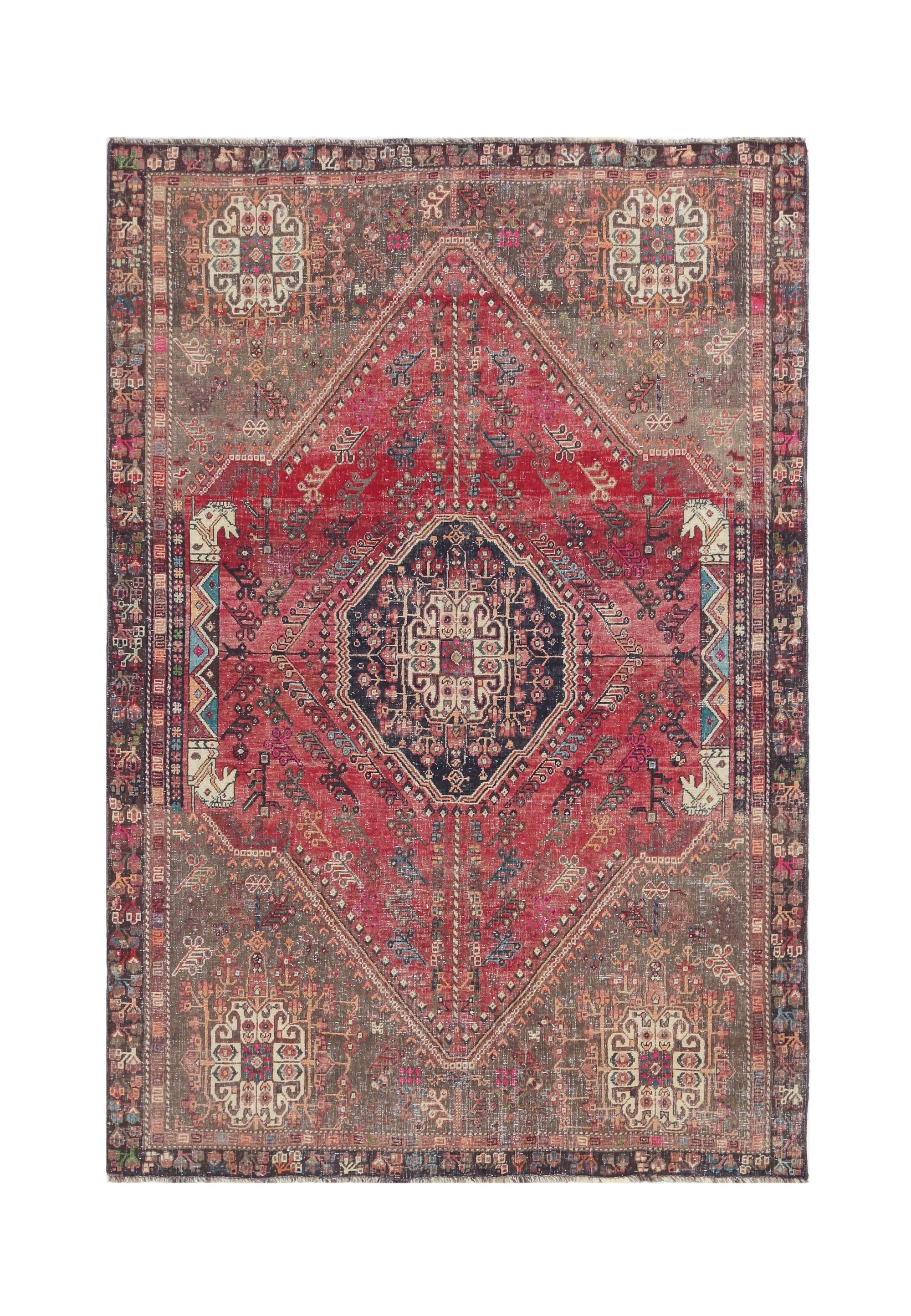 Vintage Persian Shiraz Rug