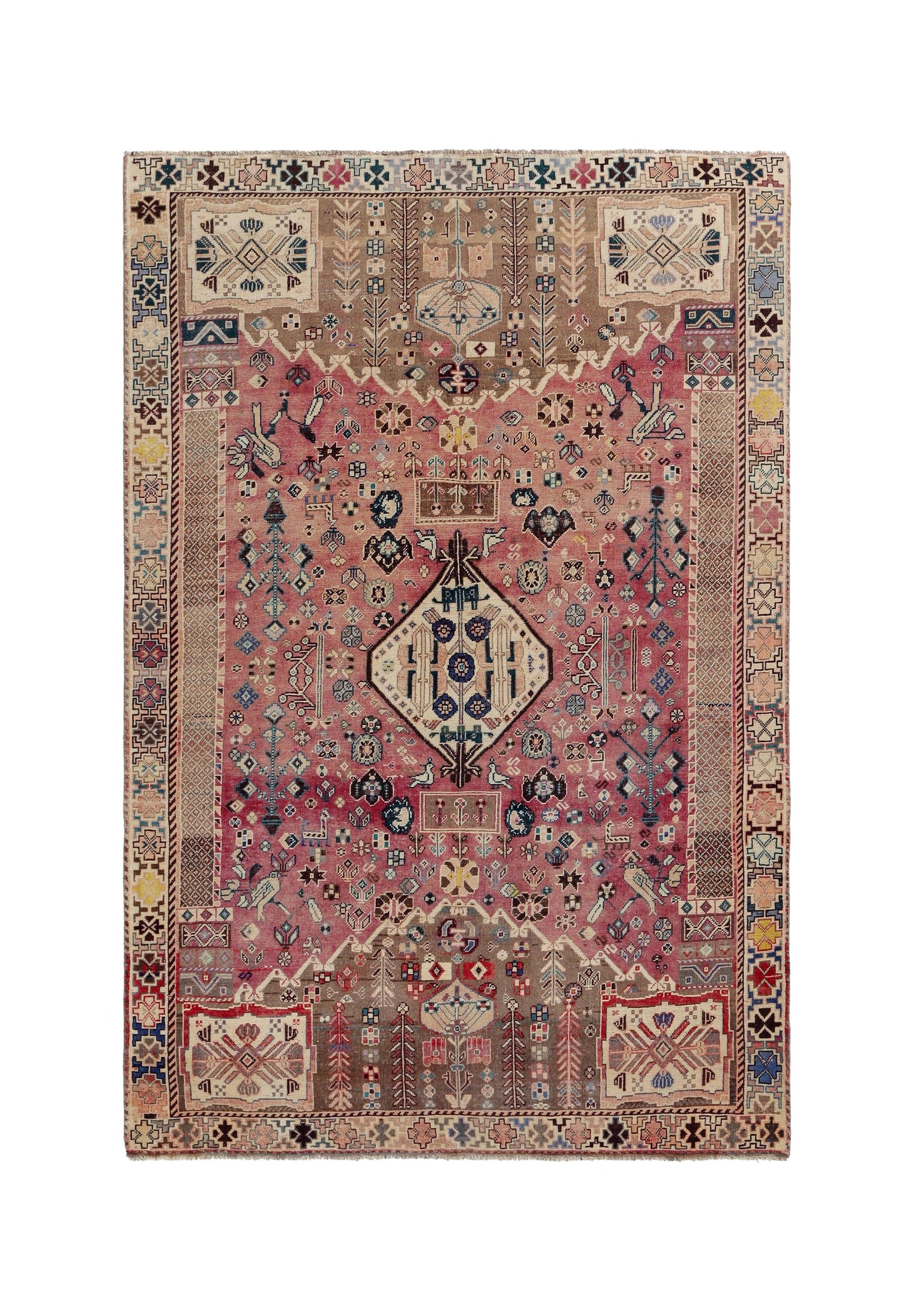 Vintage Persian Shiraz Rug