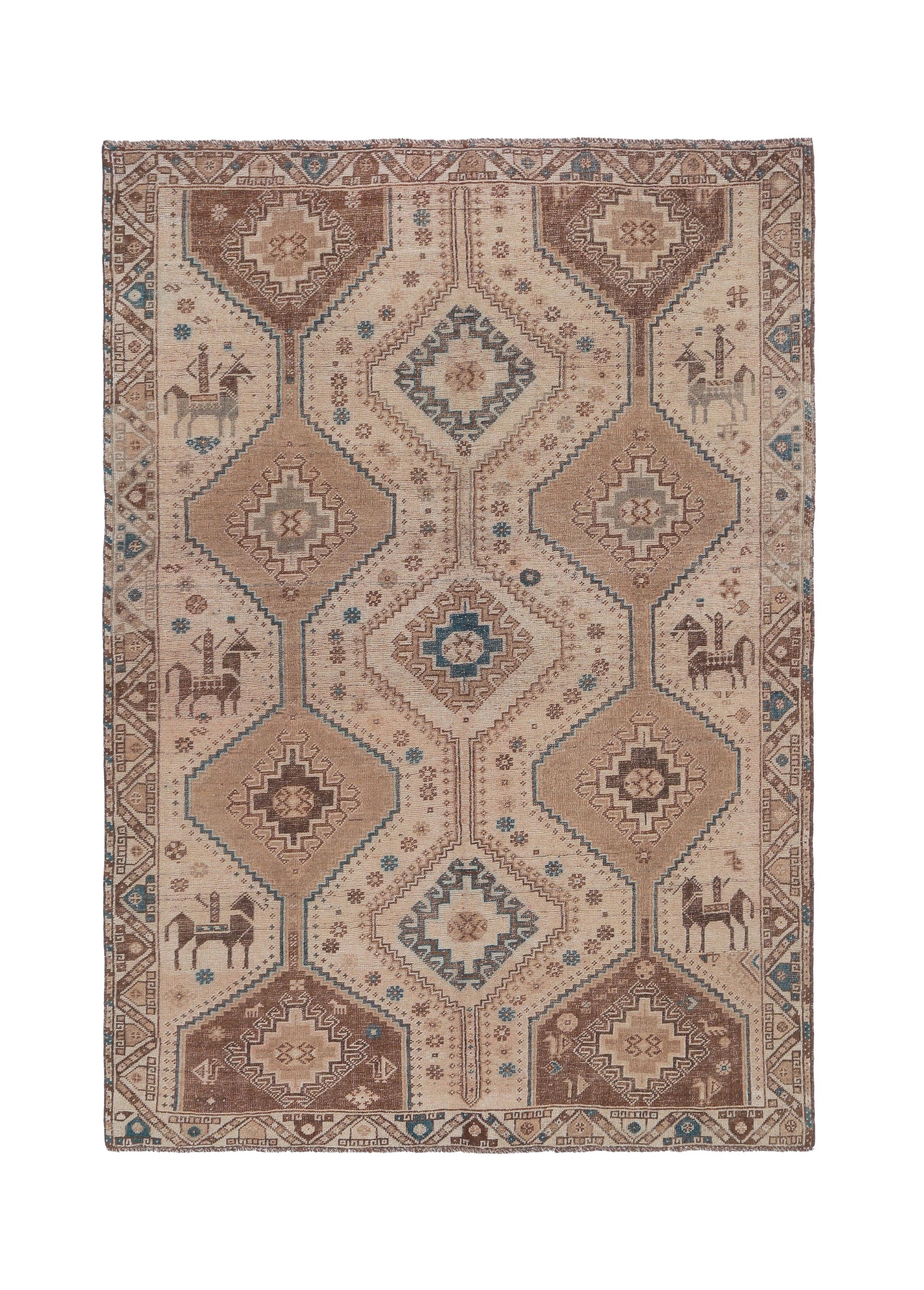 Vintage Persian Shiraz Rug