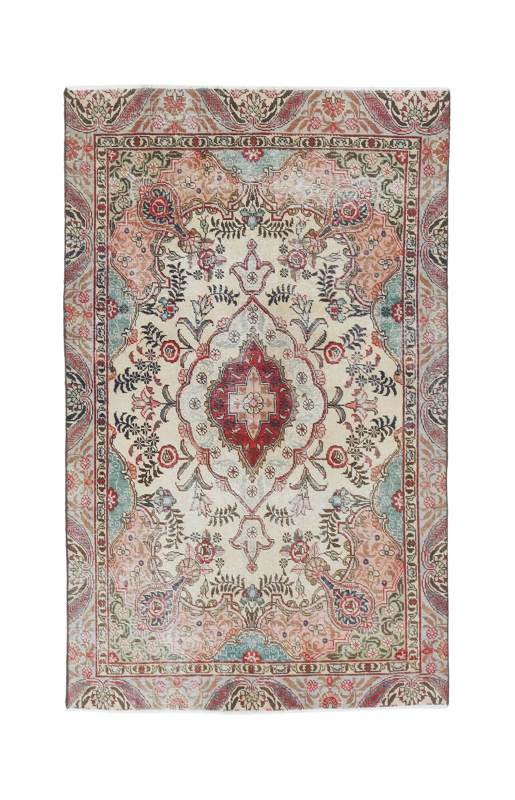 Vintage Persian Tabriz Rug