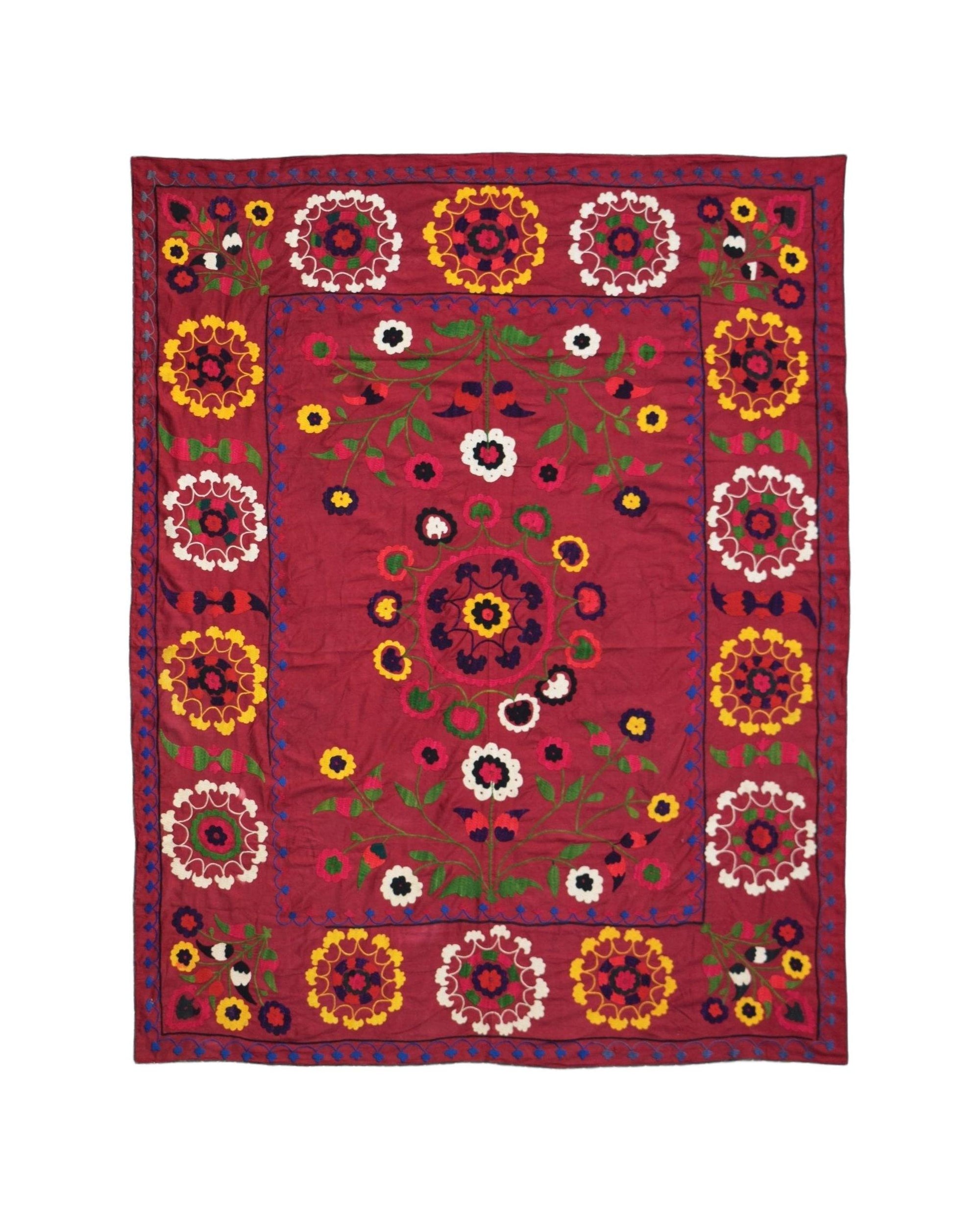 Vintage Silk Uzbek Suzani
