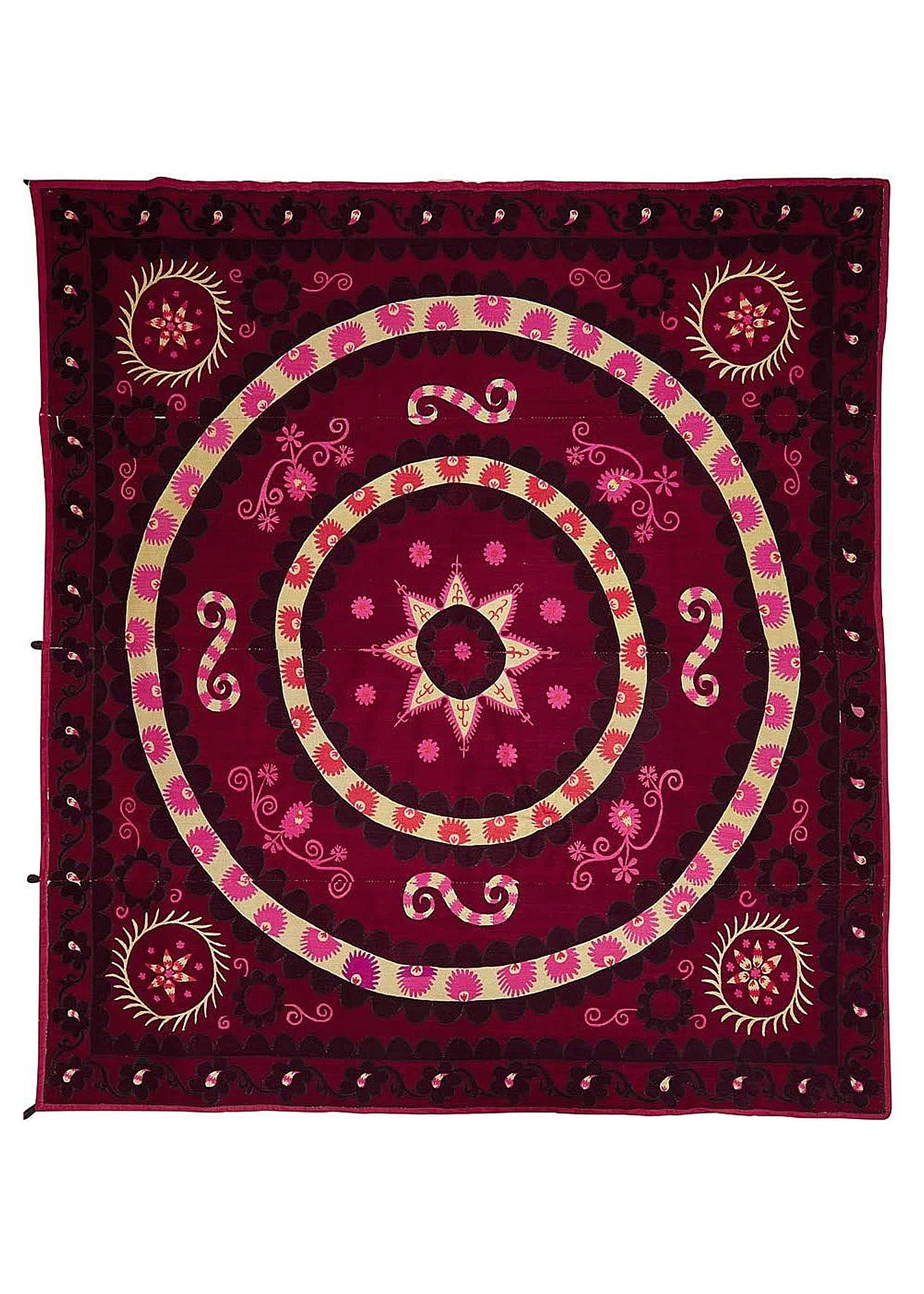 Vintage Silk Uzbek Suzani