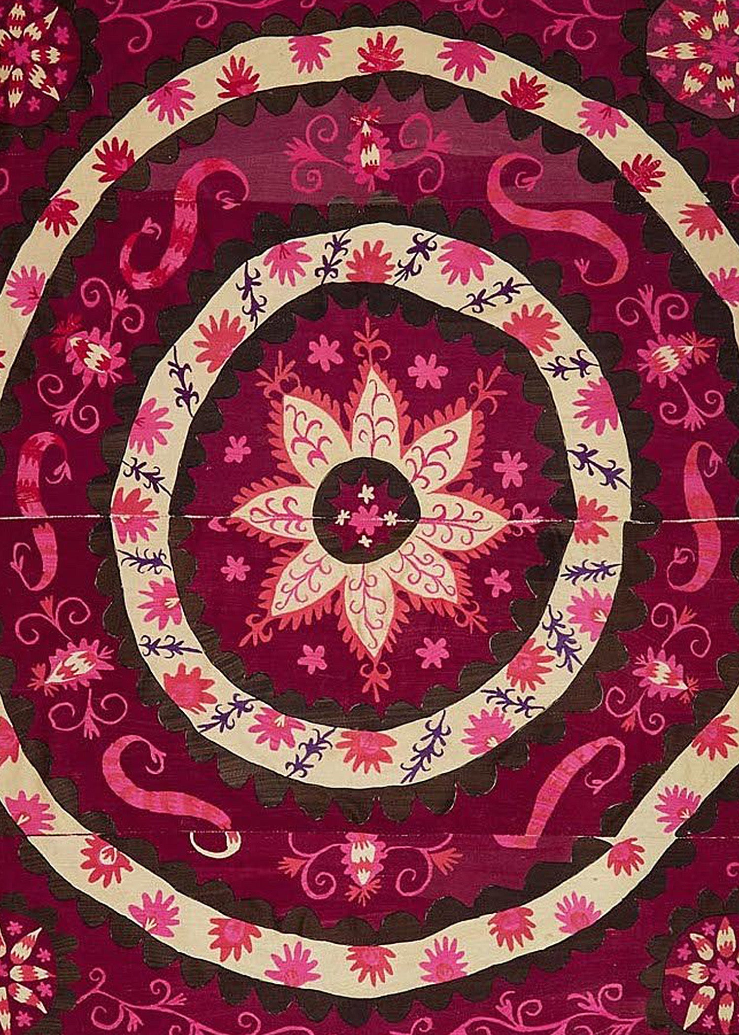 Vintage Silk Uzbek Suzani