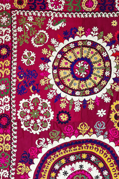 Vintage Silk Uzbek Suzani