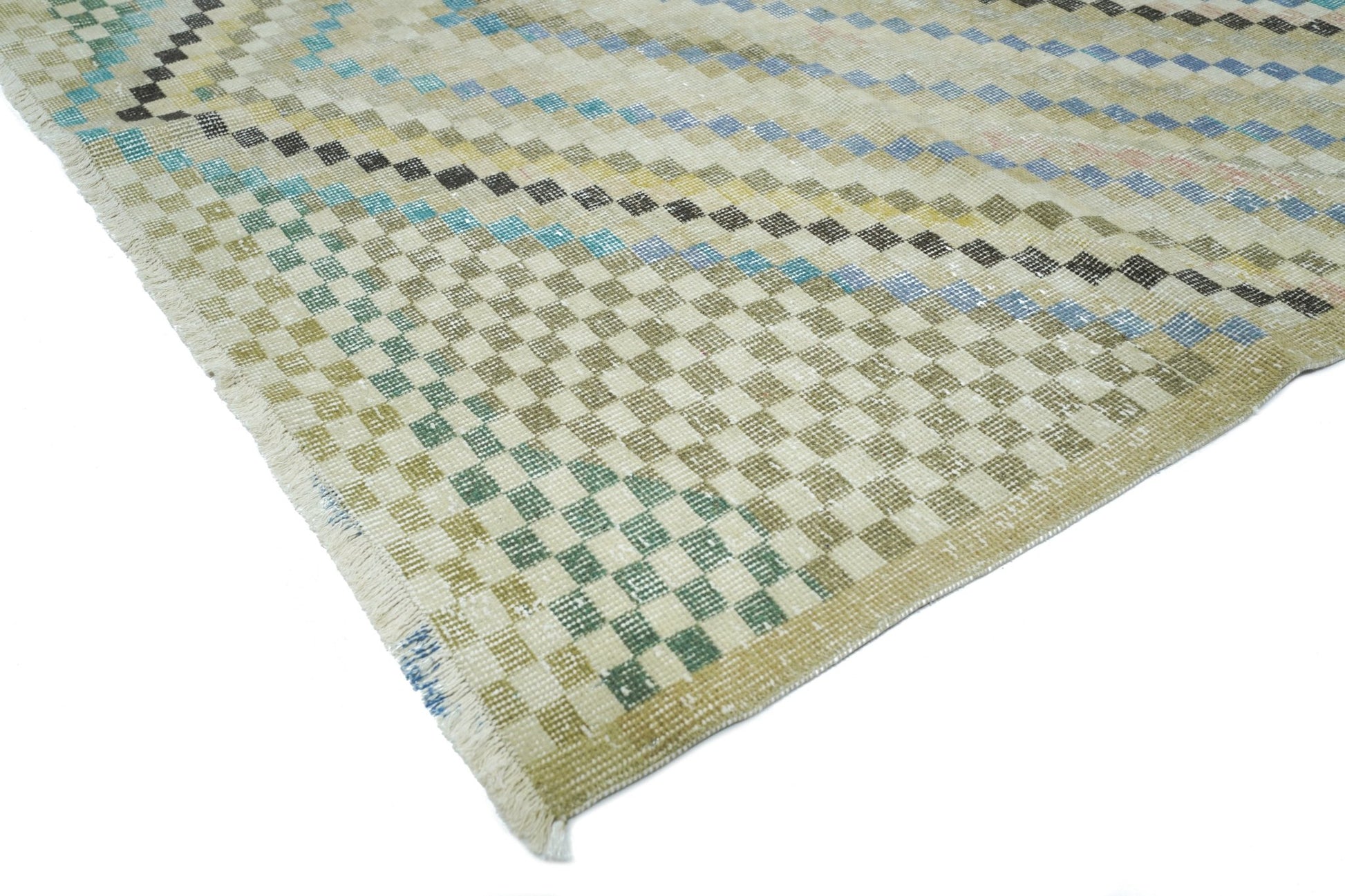 Handmade Vintage Turkish Rug | 275 x 187 cm | 9' x 6'1" - Najaf Rugs