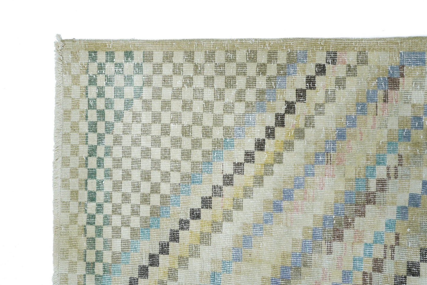 Handmade Vintage Turkish Rug | 275 x 187 cm | 9' x 6'1" - Najaf Rugs