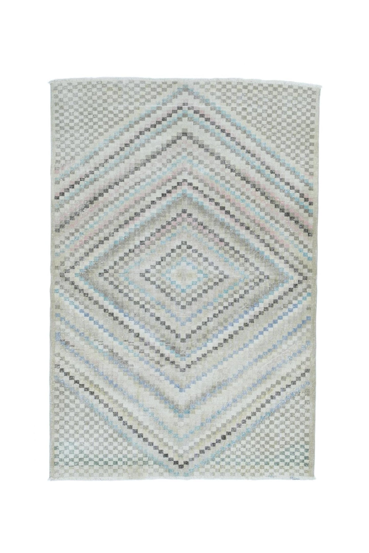Handmade Vintage Turkish Rug | 275 x 187 cm | 9' x 6'1" - Najaf Rugs