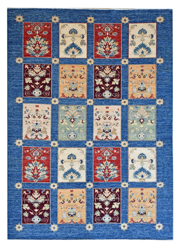 Handmade Afghan Chobi Rug | 237 x 167 cm | 7'7" x 5'4" - Najaf Rugs & Textile