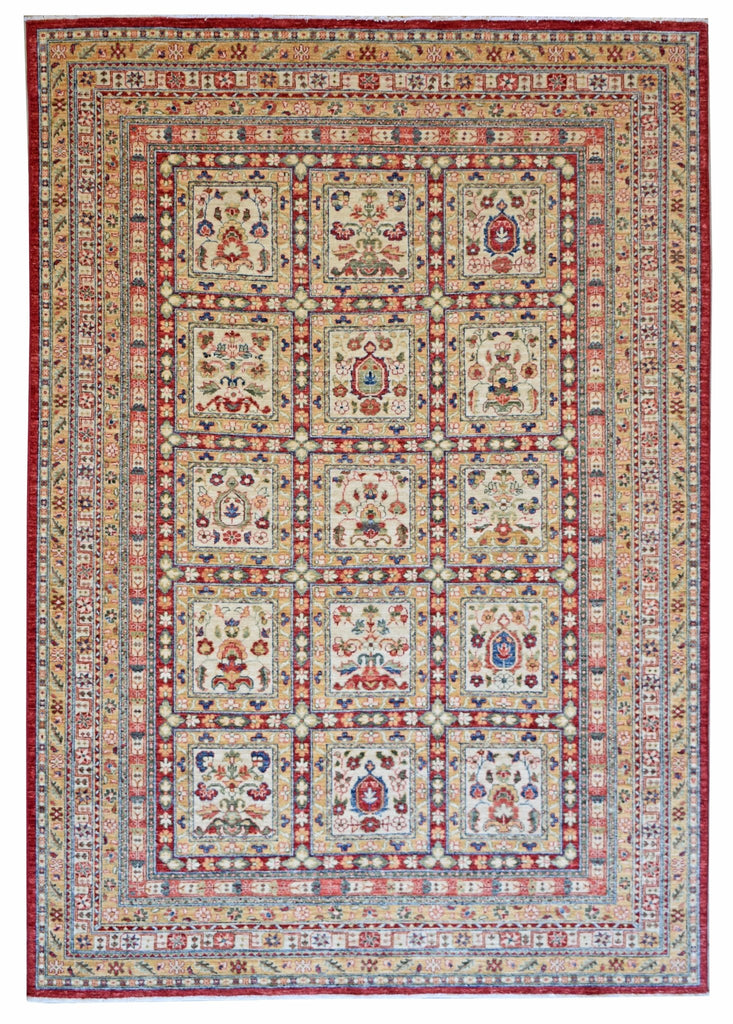 Handmade Afghan Chobi Rug | 285 x 203 cm | 9'3" x 667" - Najaf Rugs & Textile
