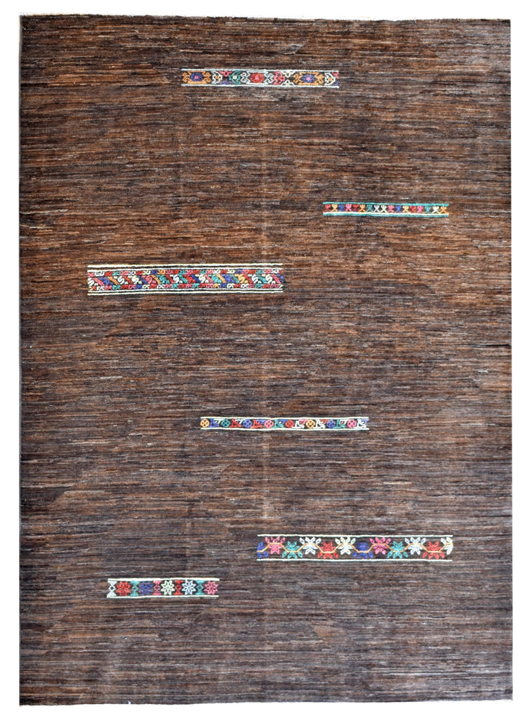 Handmade Afghan Gabbeh Rug | 237 x 170 cm | 7'7" x 5'5" - Najaf Rugs & Textile