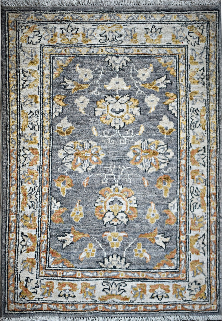 Handmade Mini Afghan Chobi Rug | 84 x 65 cm | 2'9" x 2'2" - Najaf Rugs & Textile
