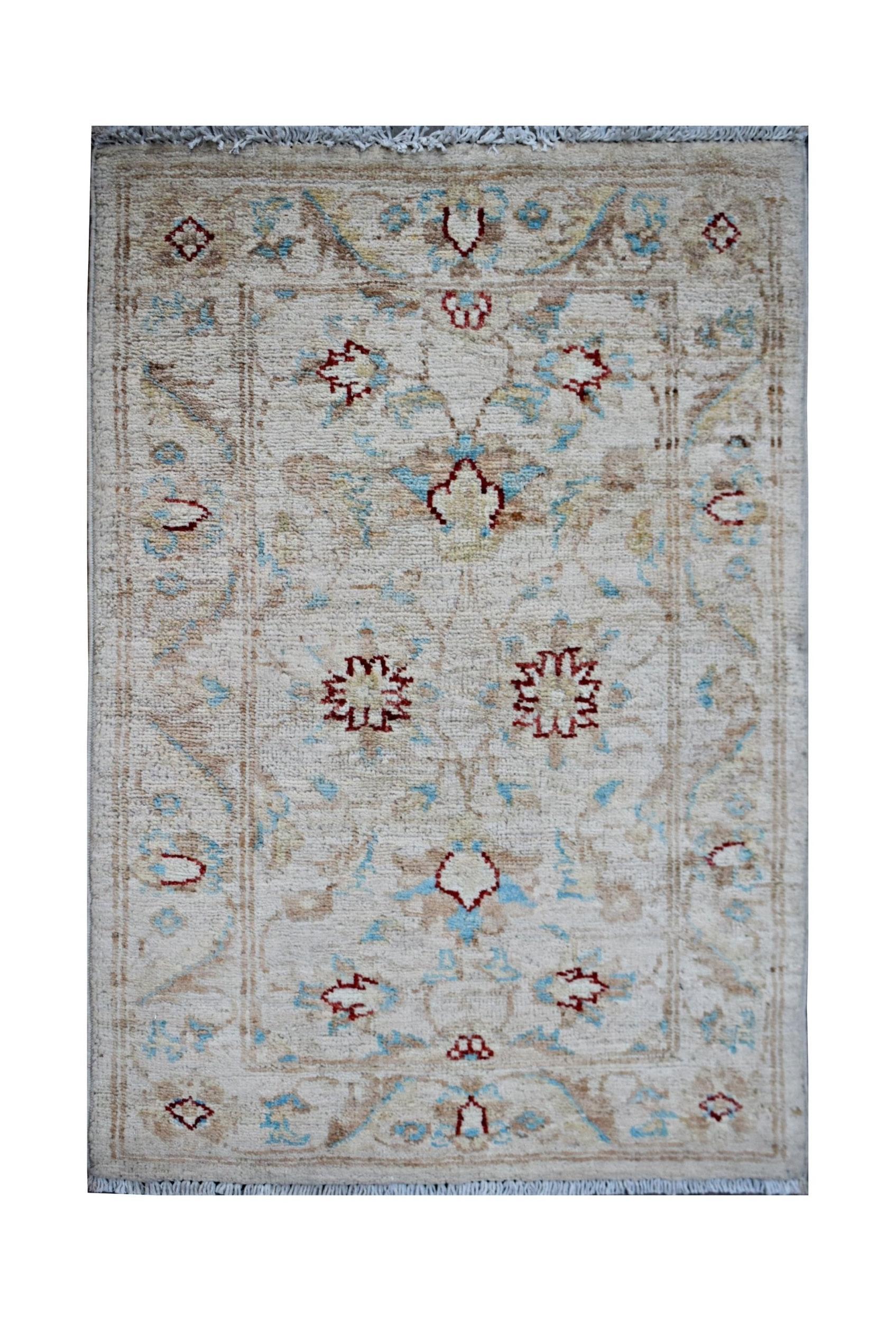 Handmade Mini Afghan Chobi Rug | 85 x 56 cm | 2'10" x 1'10" - Najaf Rugs & Textile