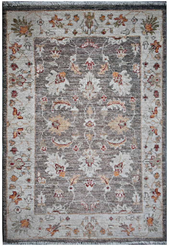 Handmade Mini Afghan Chobi Rug | 89 x 63 cm | 2'11" x 2'1" - Najaf Rugs & Textile
