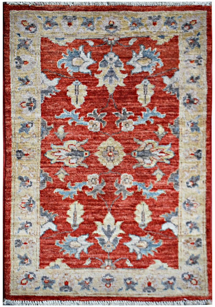 Handmade Mini Afghan Chobi Rug | 90 x 61 cm | 3' x 2' - Najaf Rugs & Textile