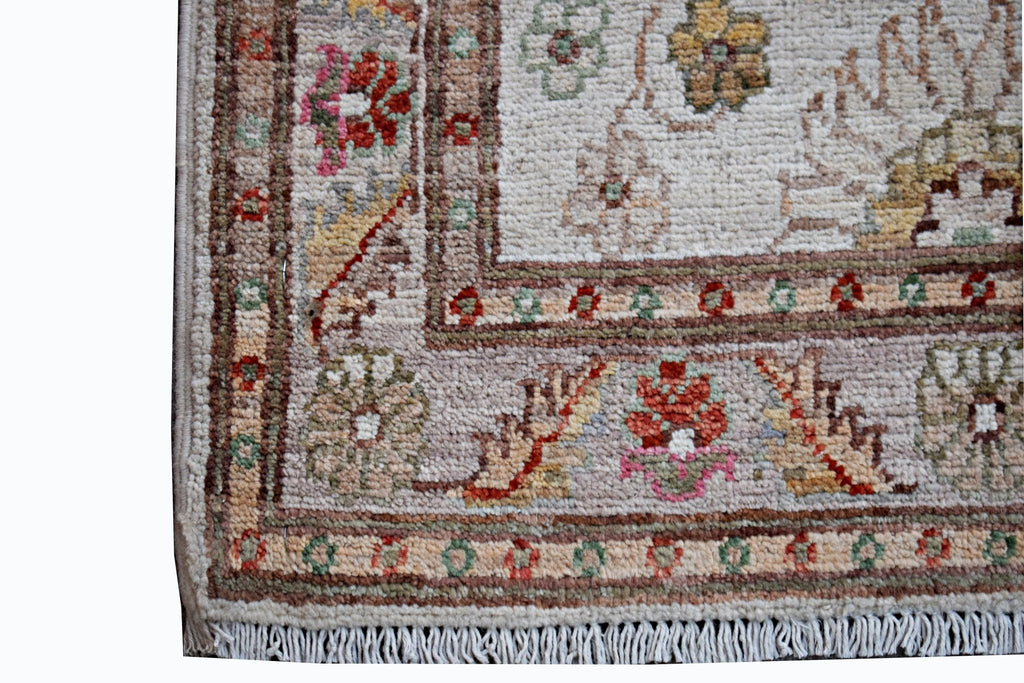 Handmade Mini Afghan Chobi Rug | 91 x 60 cm | 3' x 2' - Najaf Rugs & Textile