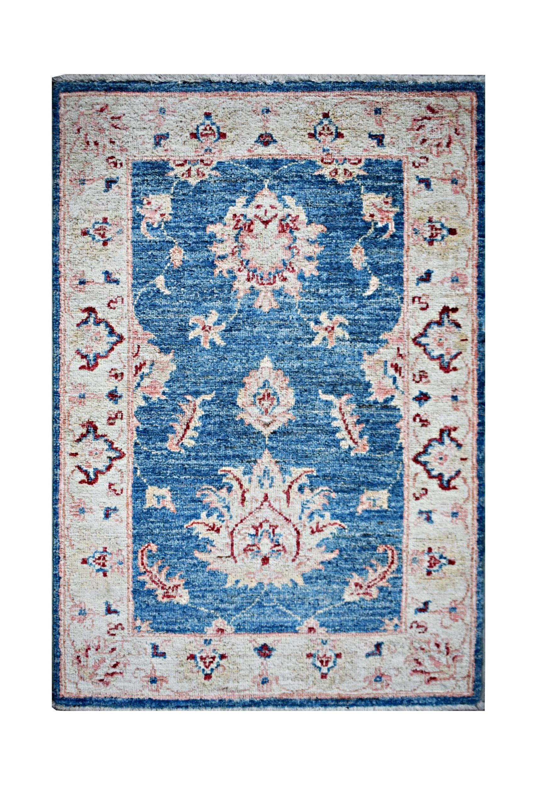 Handmade Mini Afghan Chobi Rug | 91 x 60 cm | 3' x 2' - Najaf Rugs & Textile