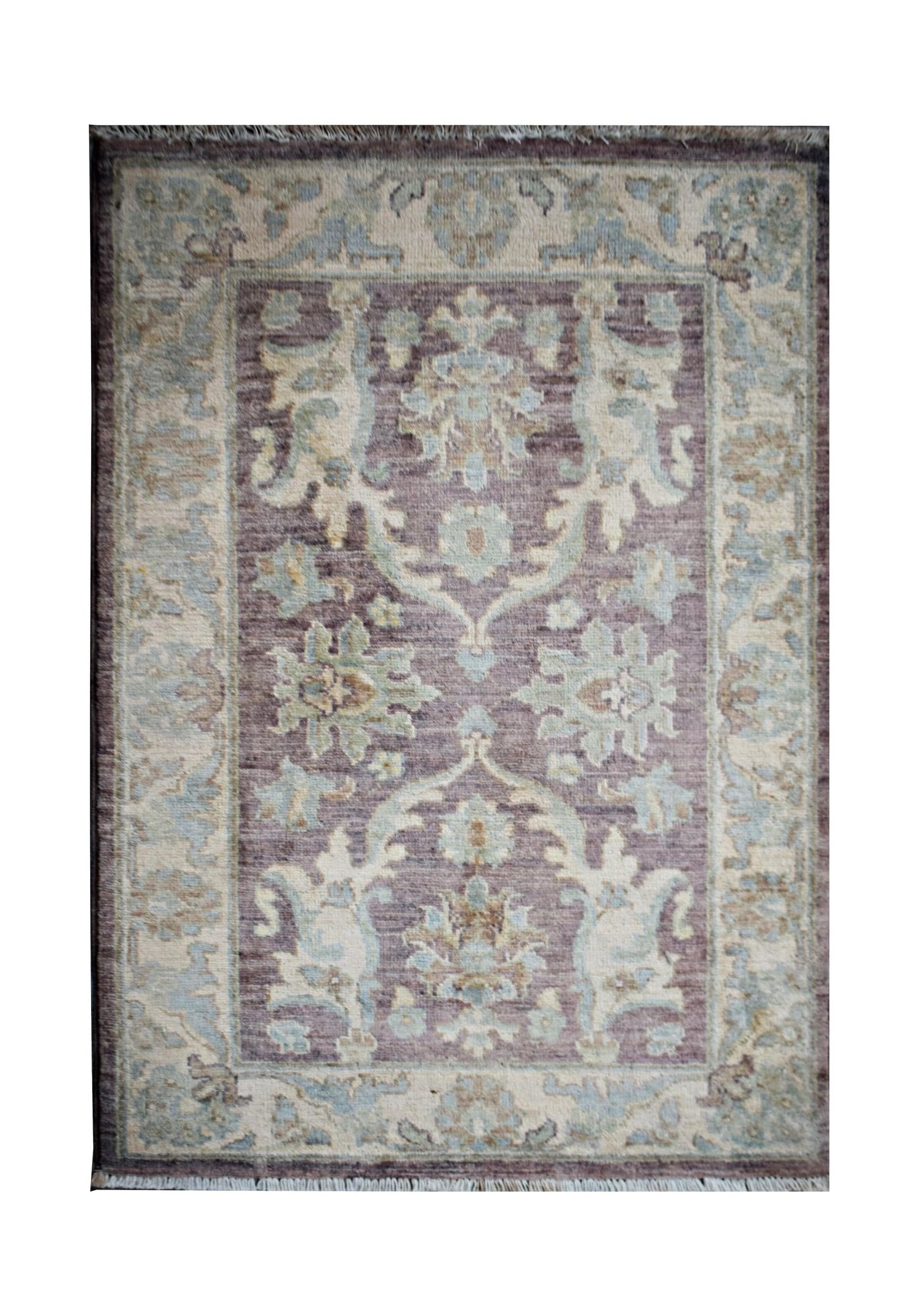 Handmade Mini Afghan Chobi Rug | 91 x 67 cm | 3' x 2'3" - Najaf Rugs & Textile
