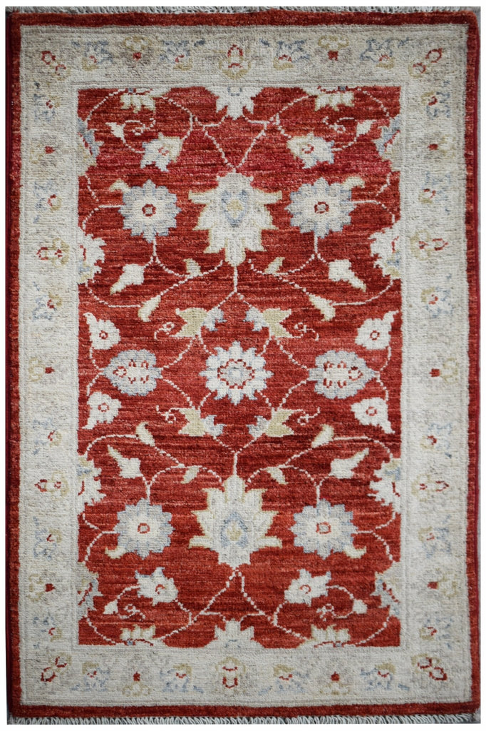 Handmade Mini Afghan Chobi Rug | 92 x 60 cm | 3' x 2' - Najaf Rugs & Textile