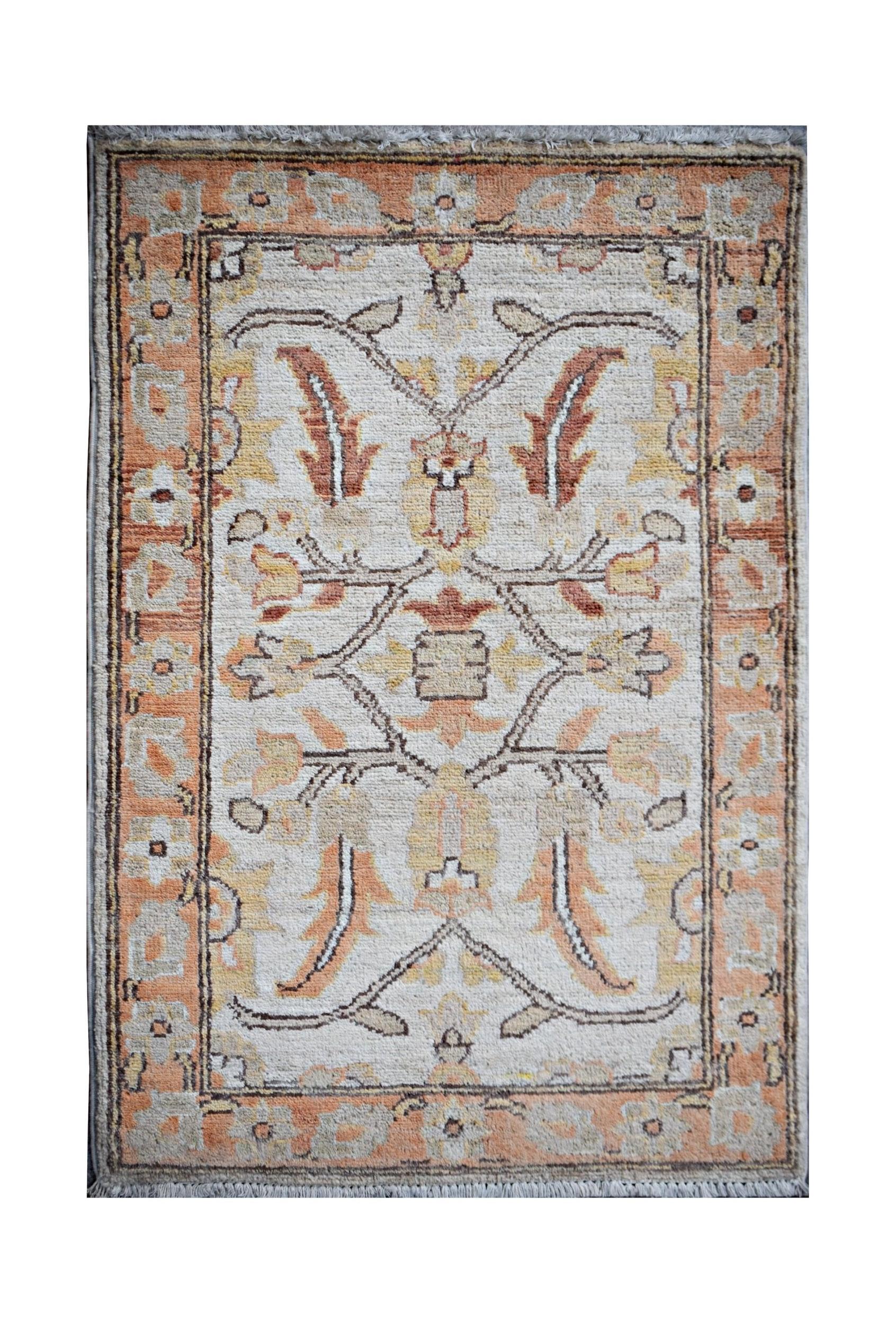 Handmade Mini Afghan Chobi Rug | 93 x 61 cm | 3'1" x 2' - Najaf Rugs & Textile