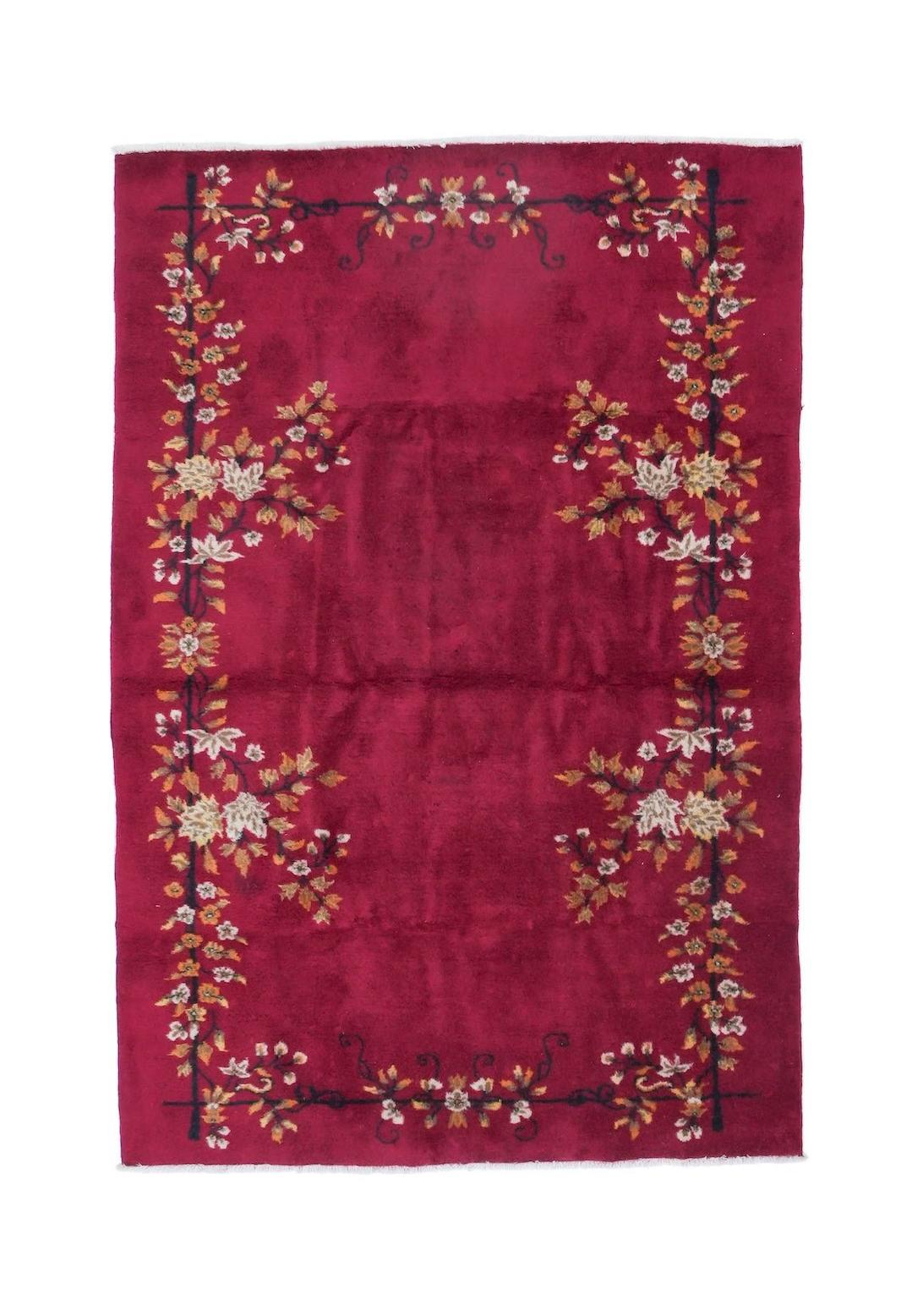 Handmade Vintage Turkish Isparta Rug | 270 x 182 cm | 8'8" x 5'9" - Najaf Rugs
