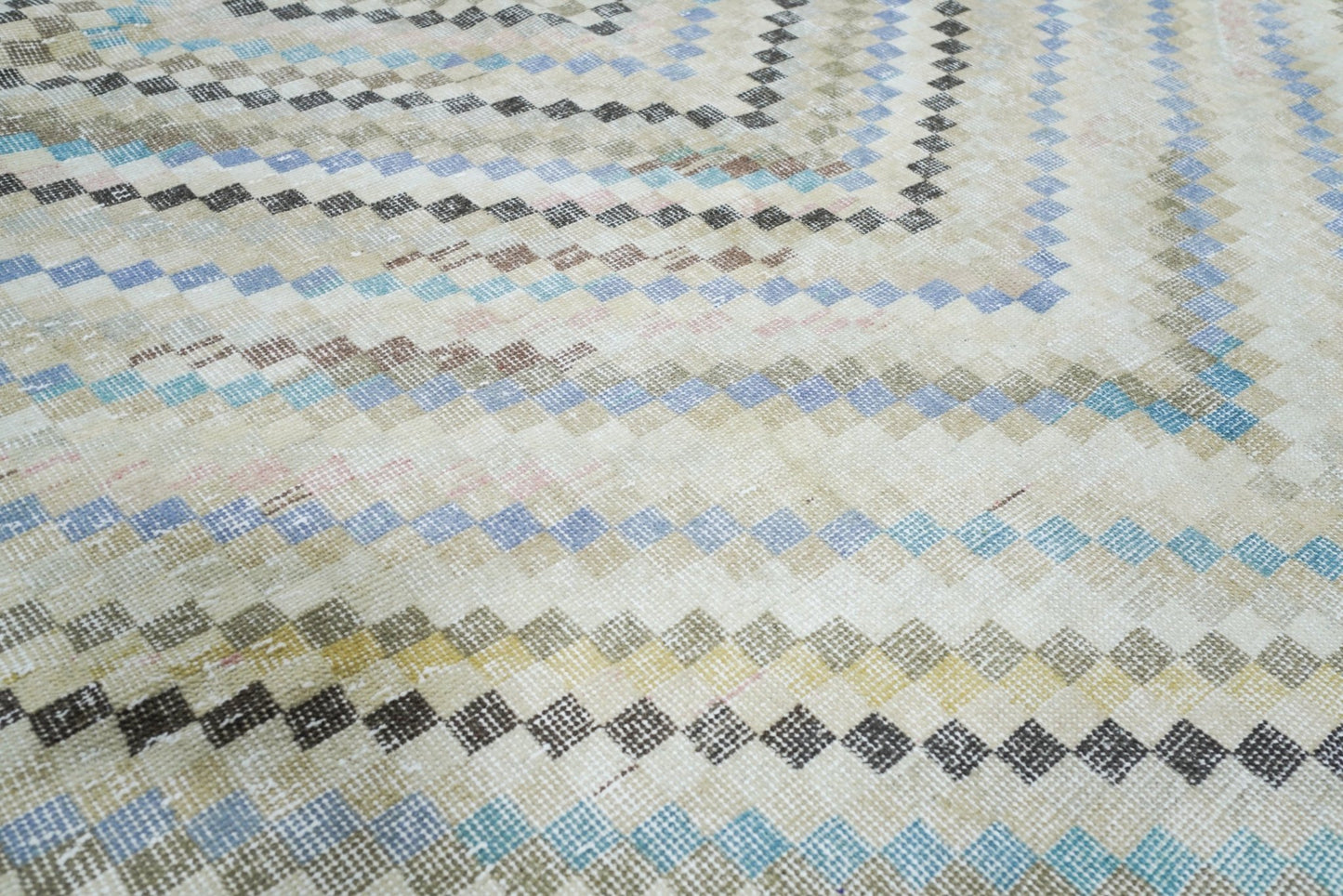 Handmade Vintage Turkish Rug | 275 x 187 cm | 9' x 6'1" - Najaf Rugs