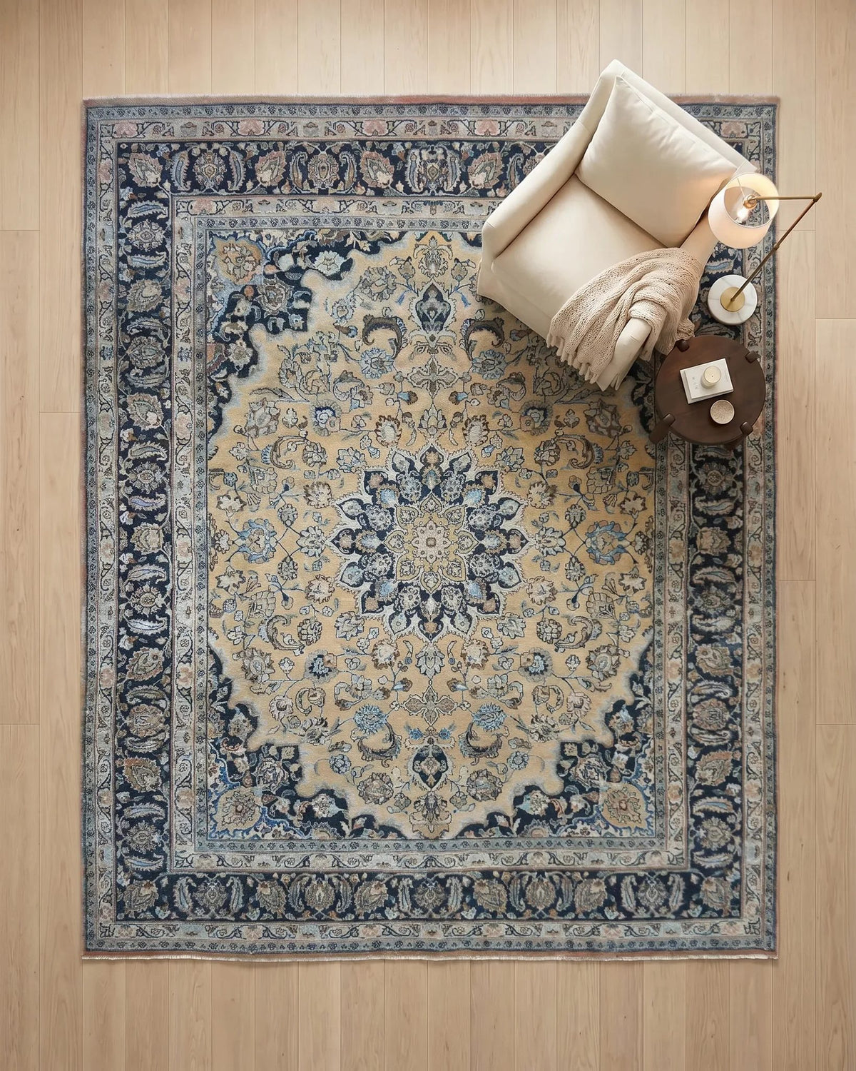Vintage Persian Tabriz Rug