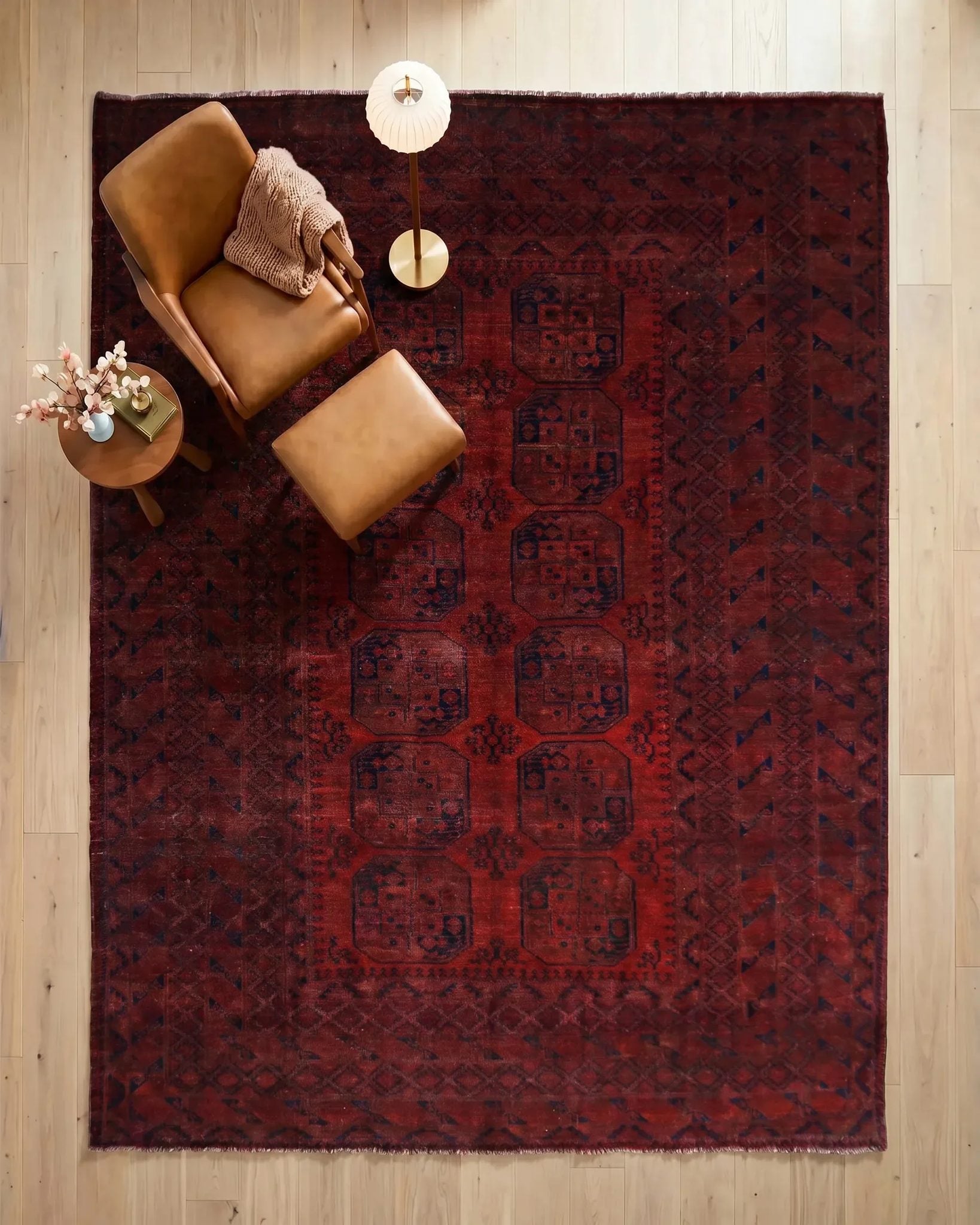 Vintage Afghan Turkmen Rug