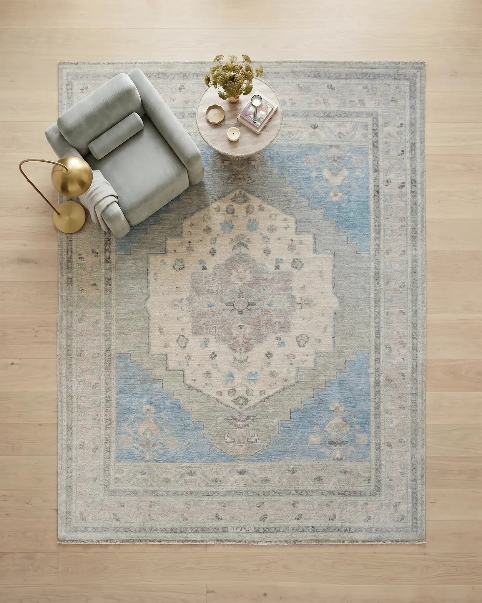 Transitional Oushak Rug
