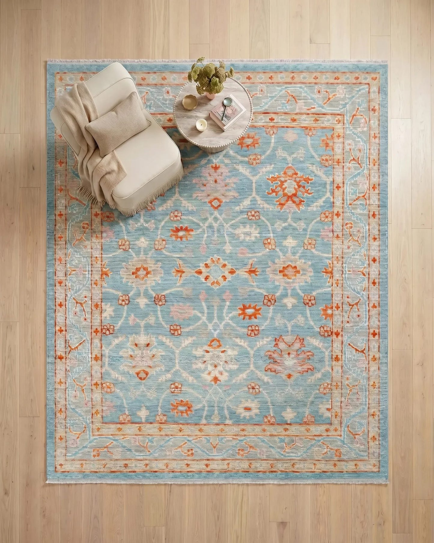 Transitional Oushak Rug