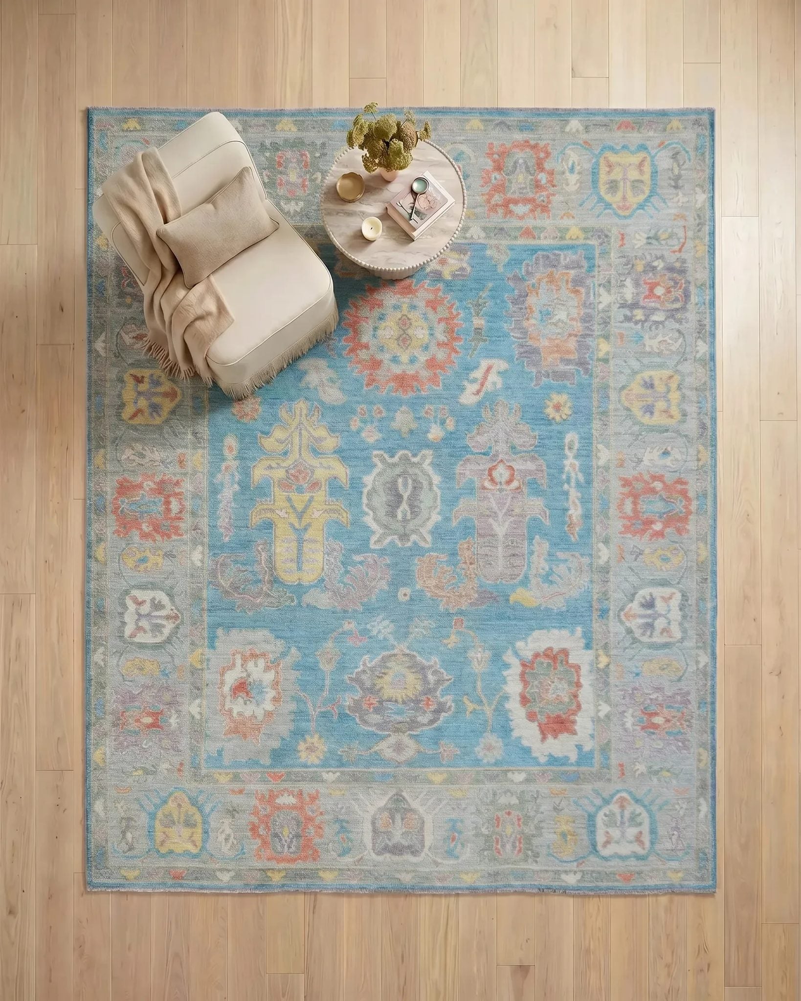 Transitional Oushak Rug