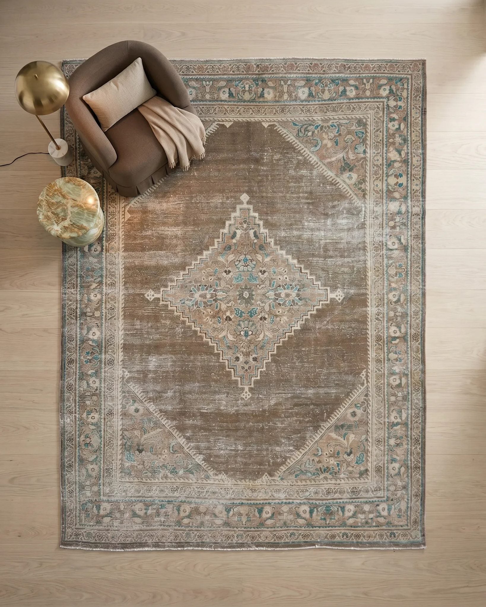 Vintage Persian Mahal Rug