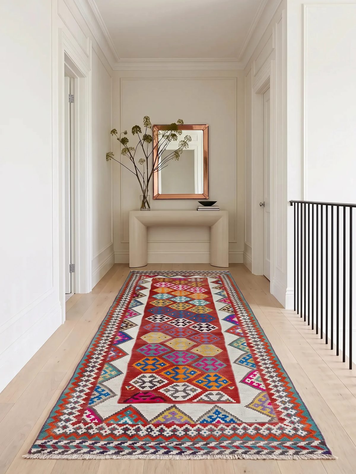 Vintage Persian Qashqai Kilim Runner