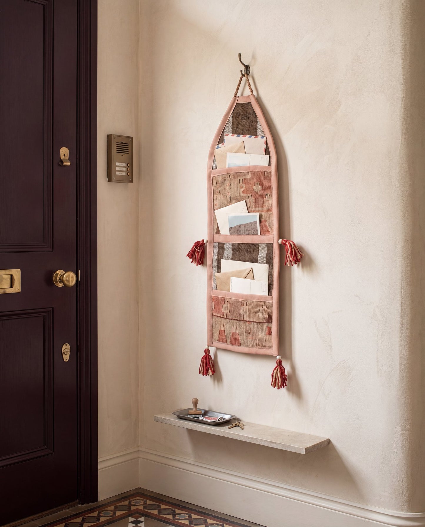 Vintage Turkish Kilim Pocket Hanging